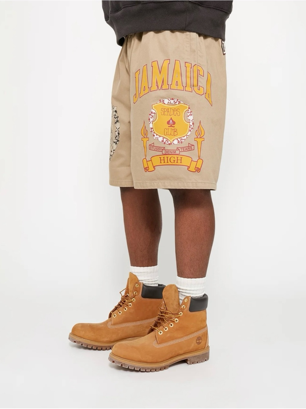 Stussy X Denim Tears Jamaica High Khaki Shorts